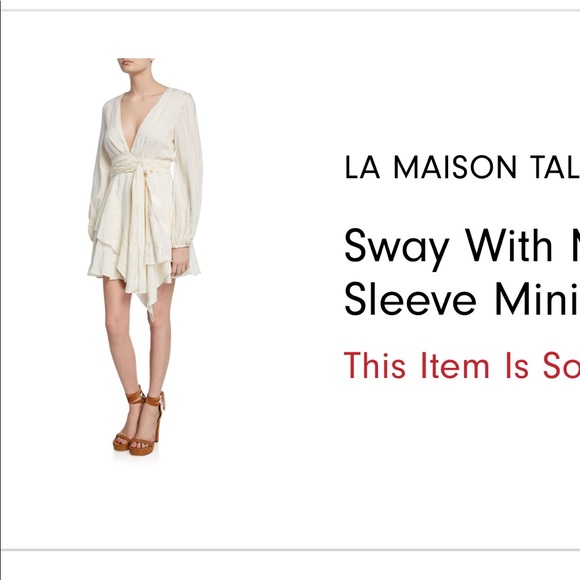 La Maison Talulah dress size small white. Note color is more cream than white - Picture 8 of 9